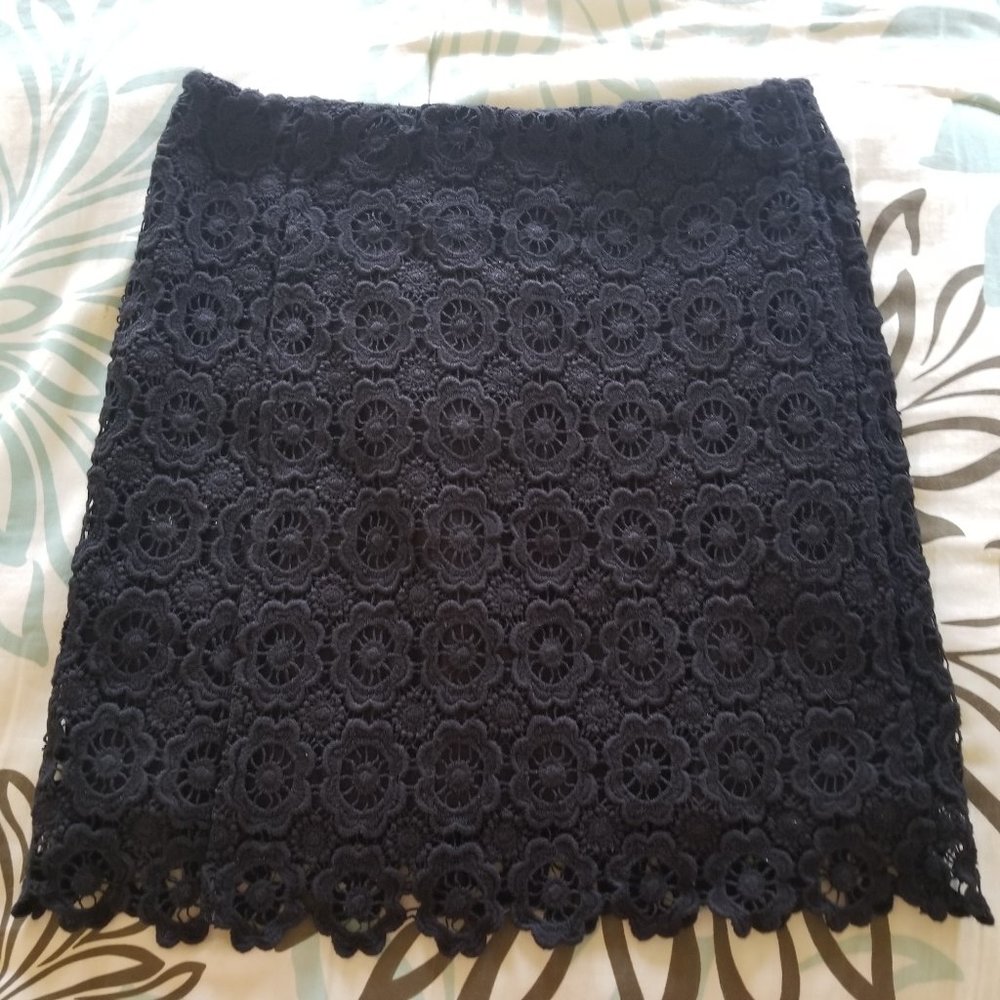 Joe Fresh Black Lace, Crocheted Mini Skirt (size 0)